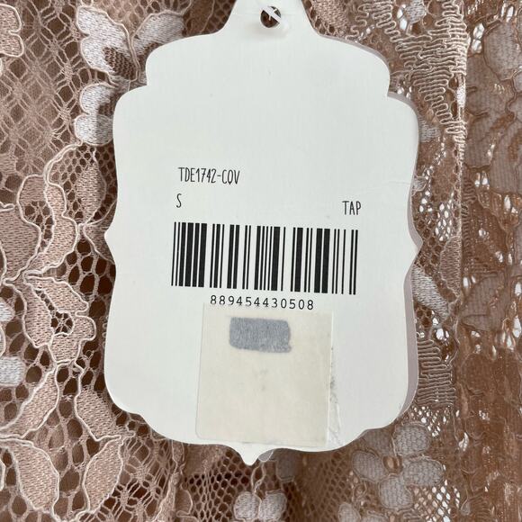 NEW Altar'd State Rauma Dress Neutral Cream Floral Lace Mesh Long Sleeve Size S - Picture 8 of 15